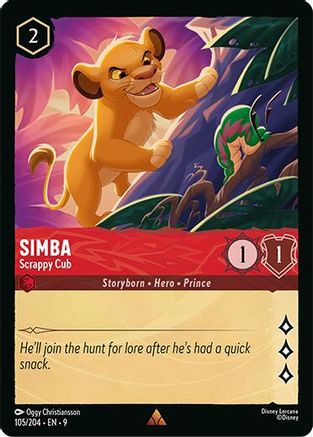 Simba - Scrappy Cub (105/204) [Fabled] - Disney - Card Brawlers | Quebec | Canada |