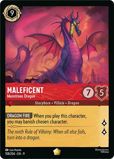 Maleficent - Monstrous Dragon (108/204) [Fabled] - Disney - Card Brawlers | Quebec | Canada |