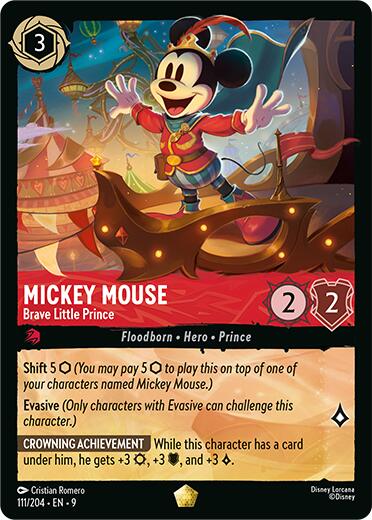 Mickey Mouse - Brave Little Prince (111/204) [Fabled] - Disney - Card Brawlers | Quebec | Canada |