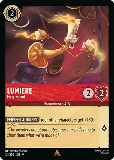 Lumiere - Fiery Friend (121/204) [Fabled] - Disney - Card Brawlers | Quebec | Canada |