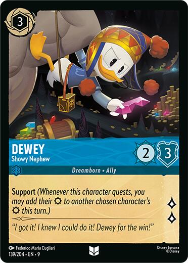 Dewey - Showy Nephew (139/204) [Fabled] - Disney - Card Brawlers | Quebec | Canada |