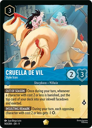 Cruella De Vil - Style Icon (143/204) [Fabled] - Disney - Card Brawlers | Quebec | Canada |