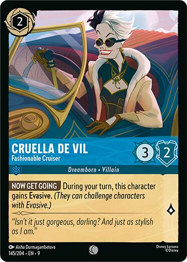 Cruella De Vil - Fashionable Cruiser (145/204) [Fabled] - Disney - Card Brawlers | Quebec | Canada |