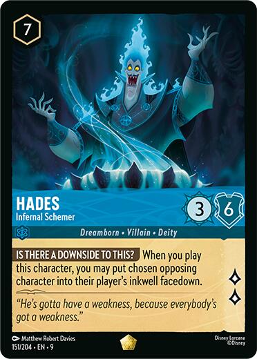 Hades - Infernal Schemer (151/204) [Fabled] - Disney - Card Brawlers | Quebec | Canada |