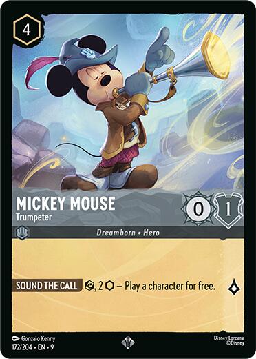 Mickey Mouse - Trumpeter (172/204) [Fabled] - Disney - Card Brawlers | Quebec | Canada |