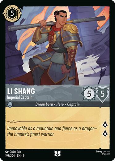 Li Shang - Imperial Captain (193/204) [Fabled] - Disney - Card Brawlers | Quebec | Canada |