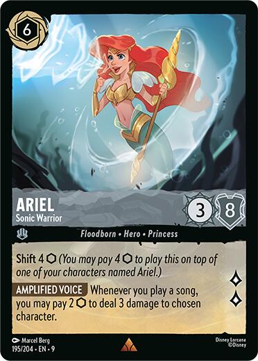 Ariel - Sonic Warrior (195/204) [Fabled] - Disney - Card Brawlers | Quebec | Canada |