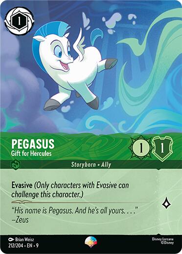 Pegasus - Gift for Hercules (Epic) (212/204) [Fabled] - Disney - Card Brawlers | Quebec | Canada |