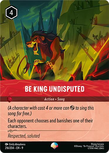 Be King Undisputed (Epic) (216/204) [Fabled] - Disney - Card Brawlers | Quebec | Canada |