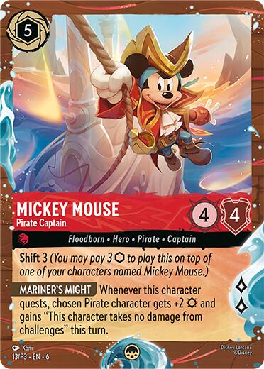 Mickey Mouse - Pirate Captain (Disney Cruise Promo) (13/P3) [Promo Cards] - Disney - Card Brawlers | Quebec | Canada |