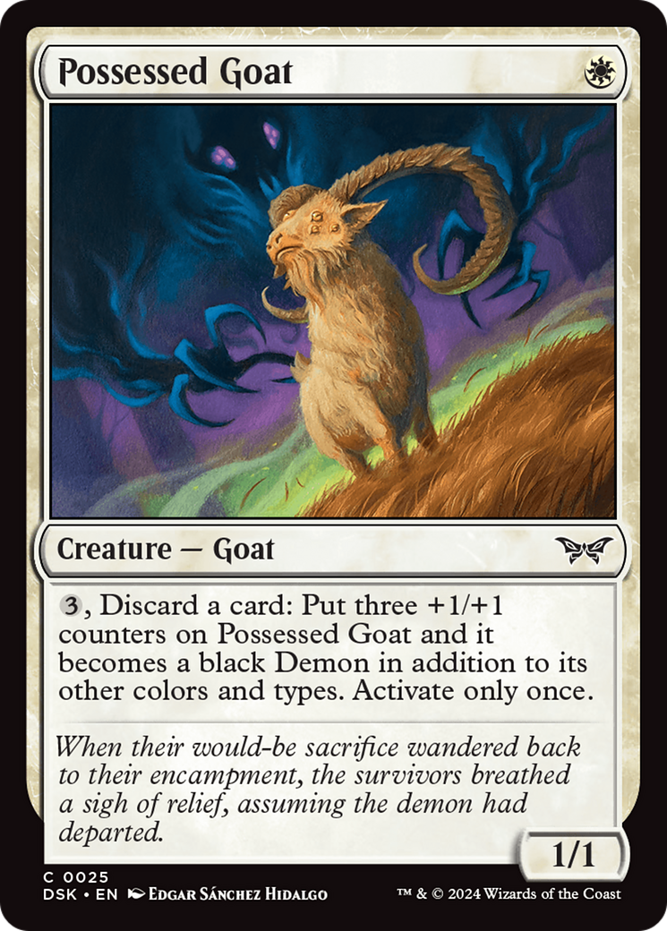 Possessed Goat [Duskmourn: House of Horror] - Magic: The Gathering - Card Brawlers | Quebec | Canada |