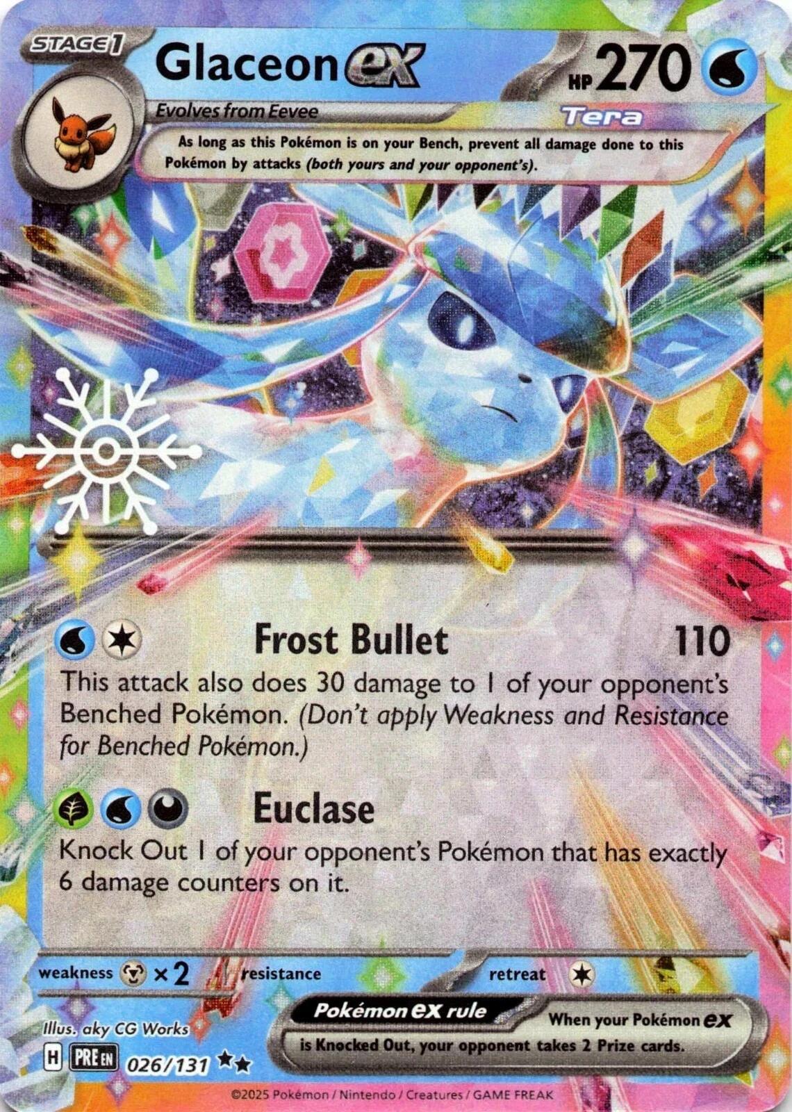 Glaceon ex (026/131) (Holiday Calendar) [Miscellaneous Cards] - Pokémon - Card Brawlers | Quebec | Canada |