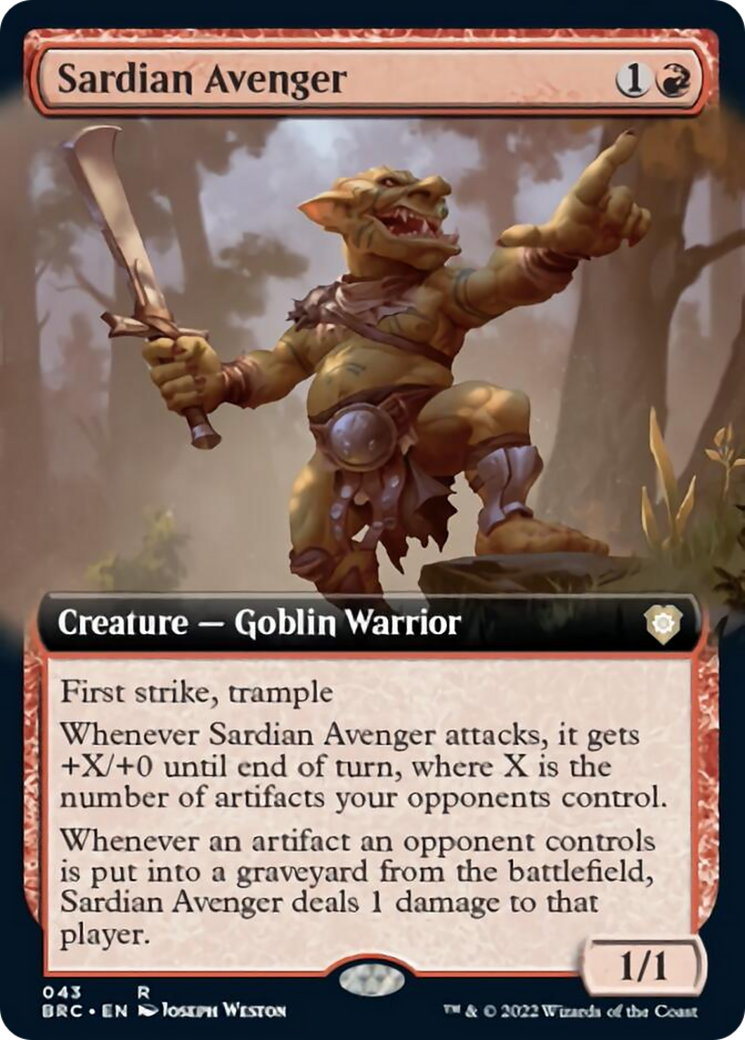 Sardian Avenger (Extended Art) [The Brothers' War Commander] - Magic: The Gathering - Card Brawlers | Quebec | Canada |