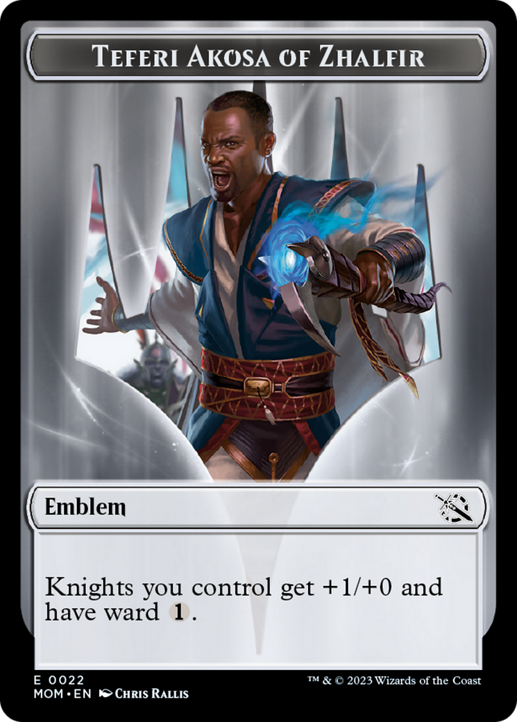 Elemental (2) // Teferi Akosa of Zhalfir Emblem Double-Sided Token [March of the Machine Tokens] - Magic: The Gathering - Card Brawlers | Quebec | Canada |