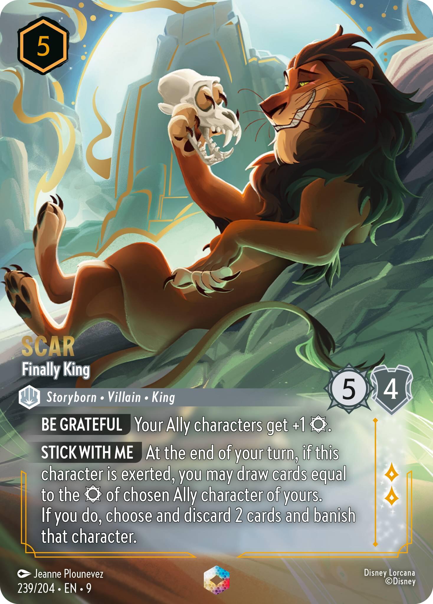 Scar - Finally King (Enchanted) (239/204) [Fabled] - Disney - Card Brawlers | Quebec | Canada |