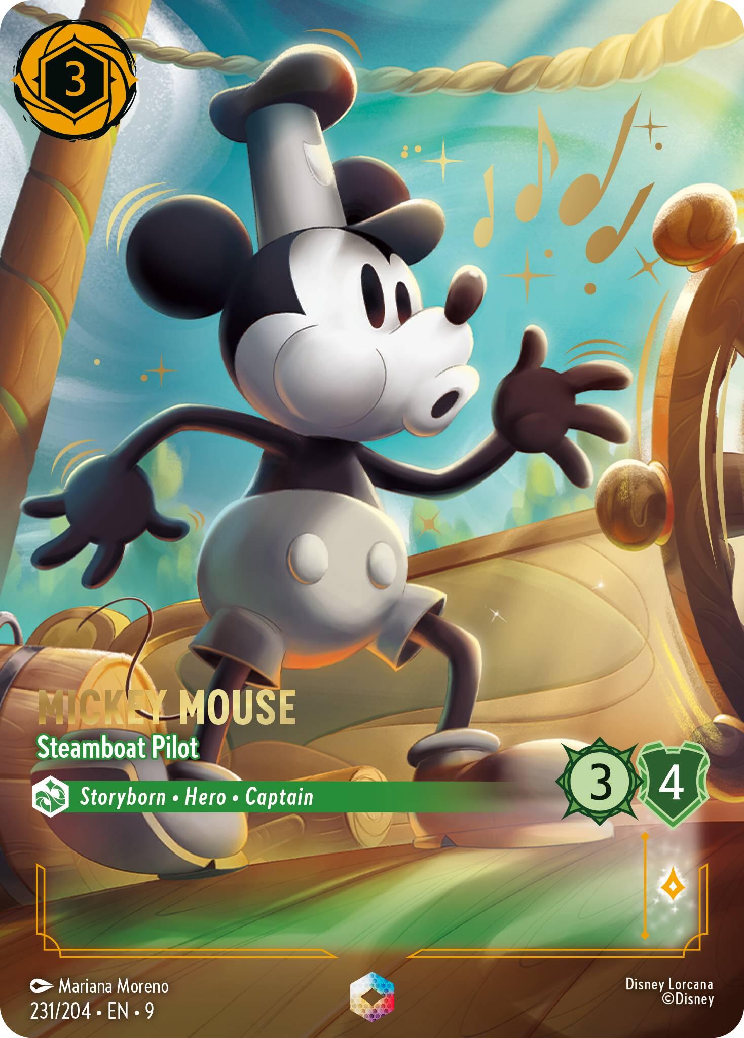 Mickey Mouse - Steamboat Pilot (Enchanted) (231/204) [Fabled] - Disney - Card Brawlers | Quebec | Canada |