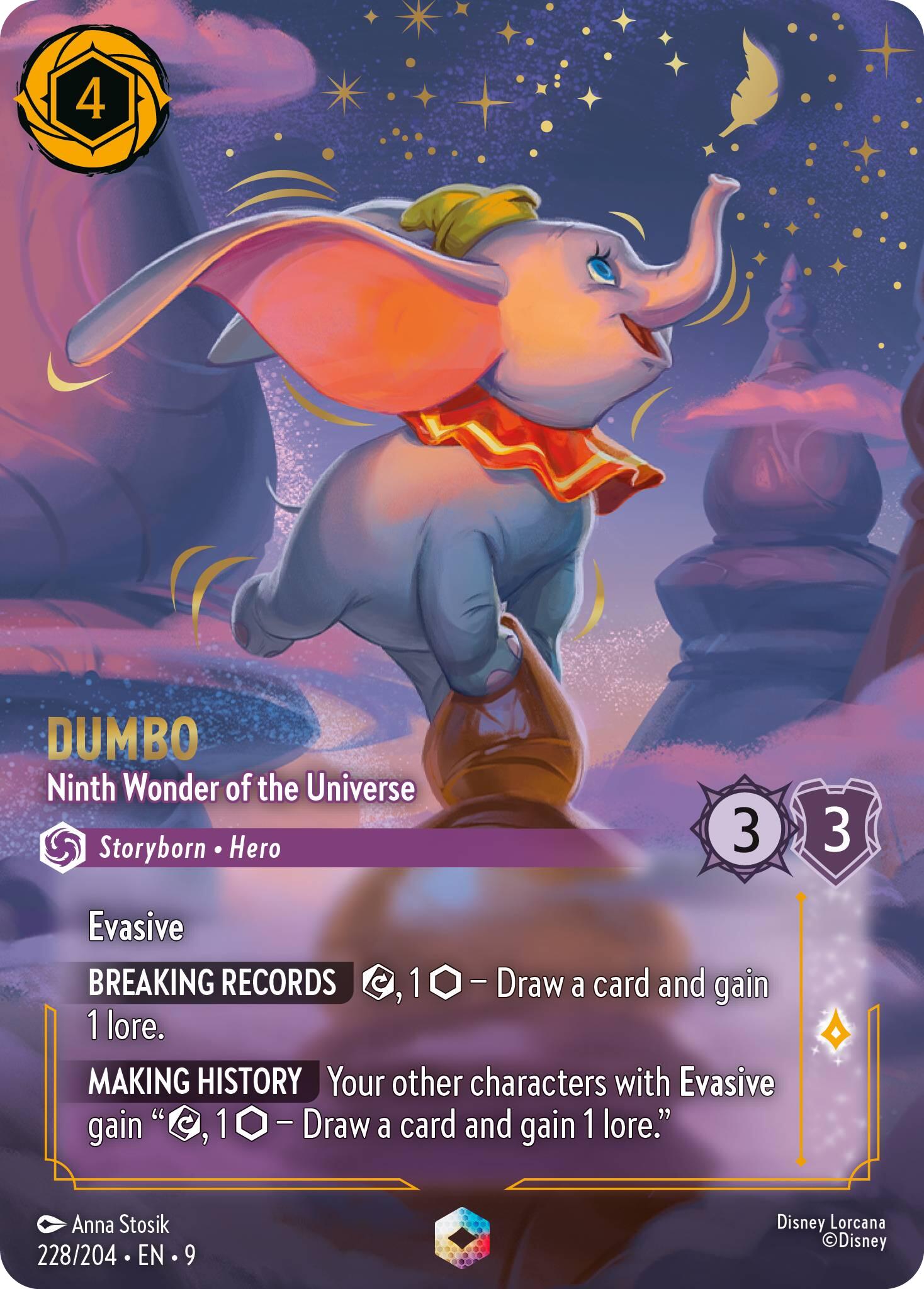 Dumbo - Ninth Wonder of the Universe (Enchanted) (228/204) [Fabled] - Disney - Card Brawlers | Quebec | Canada |