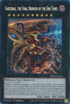 Varudras, the Final Bringer of the End Times [MP25-EN070] Prismatic Secret Rare - Yu-Gi-Oh! - Card Brawlers | Quebec | Canada |