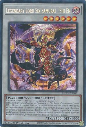 Legendary Lord Six Samurai - Shi En [MP25-EN107] Prismatic Secret Rare - Yu-Gi-Oh! - Card Brawlers | Quebec | Canada |