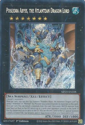 Poseidra Abyss, the Atlantean Dragon Lord [MP25-EN108] Prismatic Secret Rare - Yu-Gi-Oh! - Card Brawlers | Quebec | Canada |
