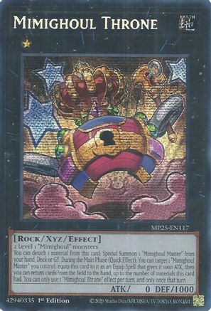 Mimighoul Throne [MP25-EN117] Prismatic Secret Rare - Yu-Gi-Oh! - Card Brawlers | Quebec | Canada |