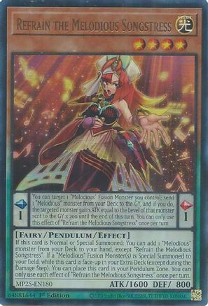 Refrain the Melodious Songstress [MP25-EN180] Ultra Rare - Yu-Gi-Oh! - Card Brawlers | Quebec | Canada |