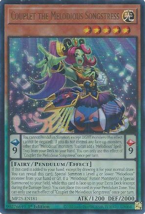 Couplet the Melodious Songstress [MP25-EN181] Ultra Rare - Yu-Gi-Oh! - Card Brawlers | Quebec | Canada |