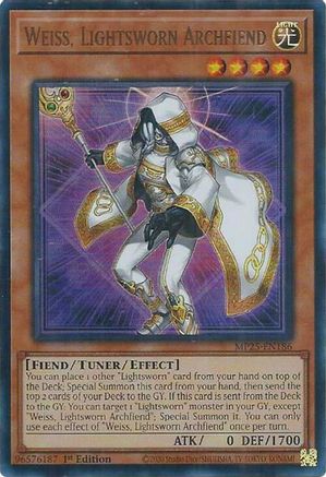 Weiss, Lightsworn Archfiend [MP25-EN186] Ultra Rare - Yu-Gi-Oh! - Card Brawlers | Quebec | Canada |