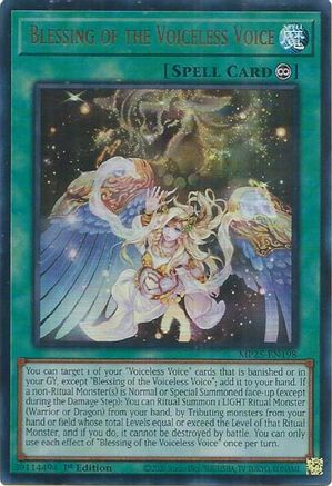 Blessing of the Voiceless Voice [MP25-EN198] Ultra Rare - Yu-Gi-Oh! - Card Brawlers | Quebec | Canada |