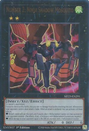 Number 2: Ninja Shadow Mosquito [MP25-EN291] Ultra Rare - Yu-Gi-Oh! - Card Brawlers | Quebec | Canada |