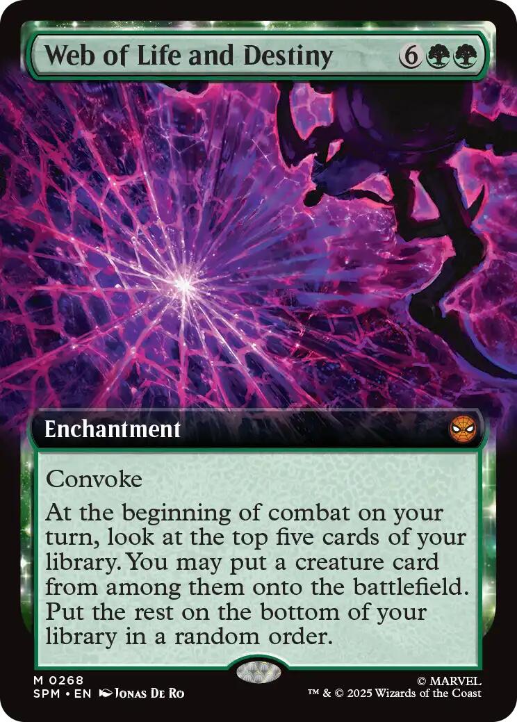 Web of Life and Destiny (Extended Art) [Marvel's Spider-Man] - Magic: The Gathering - Card Brawlers | Quebec | Canada |