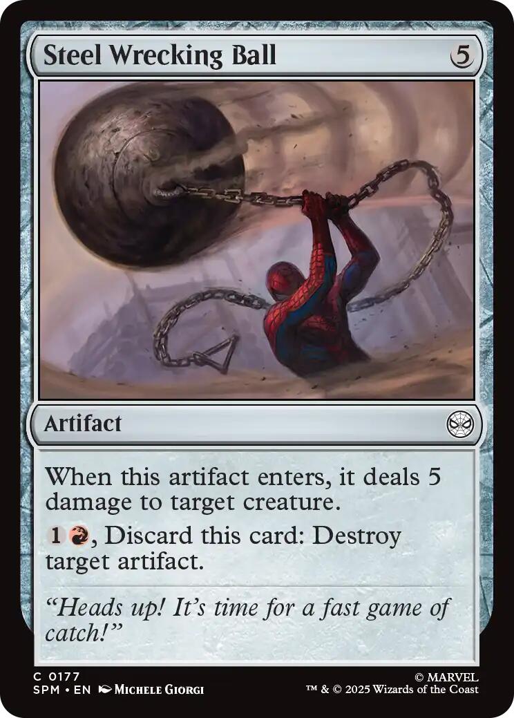 Steel Wrecking Ball [Marvel's Spider-Man] - Magic: The Gathering - Card Brawlers | Quebec | Canada |