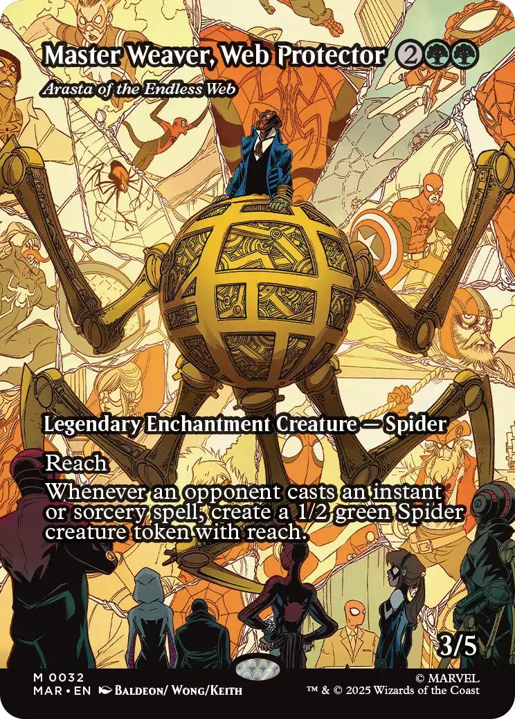 Master Weaver, Web Protector - Arasta of the Endless Web (Borderless) [Marvel Universe: Eternal-Legal] - Magic: The Gathering - Card Brawlers | Quebec | Canada |