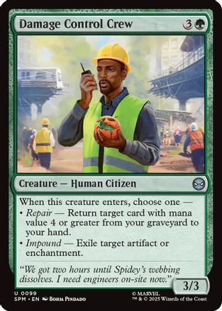 Damage Control Crew [Marvel's Spider-Man] - Magic: The Gathering - Card Brawlers | Quebec | Canada |