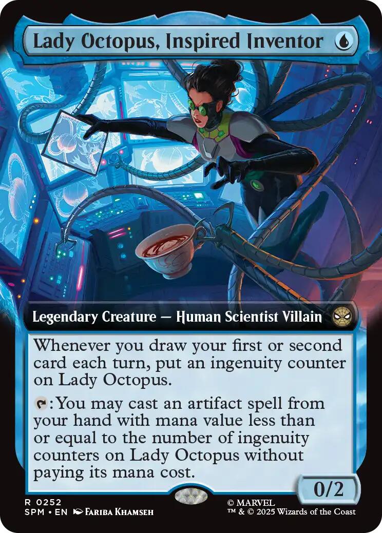 Lady Octopus, Inspired Inventor (Extended Art) [Marvel's Spider-Man] - Magic: The Gathering - Card Brawlers | Quebec | Canada |
