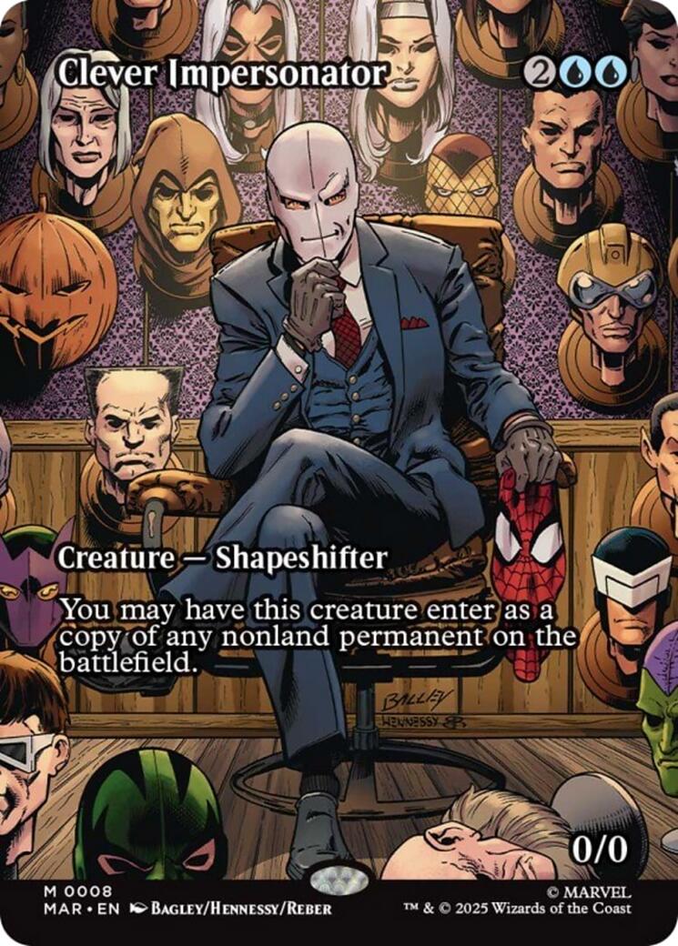 Clever Impersonator (Borderless) [Marvel Universe: Eternal-Legal] - Magic: The Gathering - Card Brawlers | Quebec | Canada |