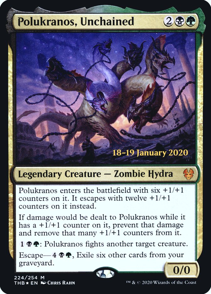 Polukranos, Unchained [Theros Beyond Death Prerelease Promos] - Magic: The Gathering - Card Brawlers | Quebec | Canada |