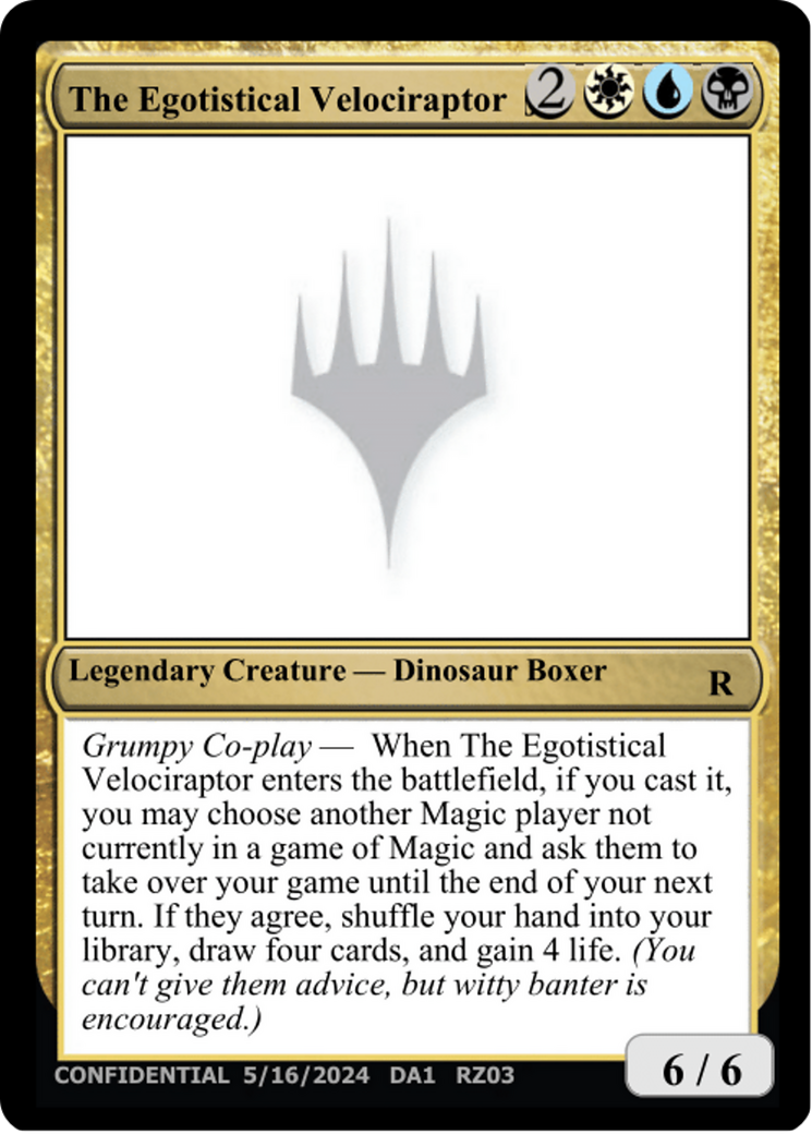 The Egotistical Velociraptor [Mystery Booster 2 Playtest Cards] - Magic: The Gathering - Card Brawlers | Quebec | Canada |
