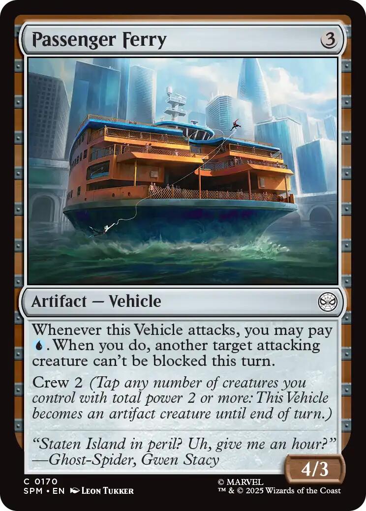 Passenger Ferry [Marvel's Spider-Man] - Magic: The Gathering - Card Brawlers | Quebec | Canada |
