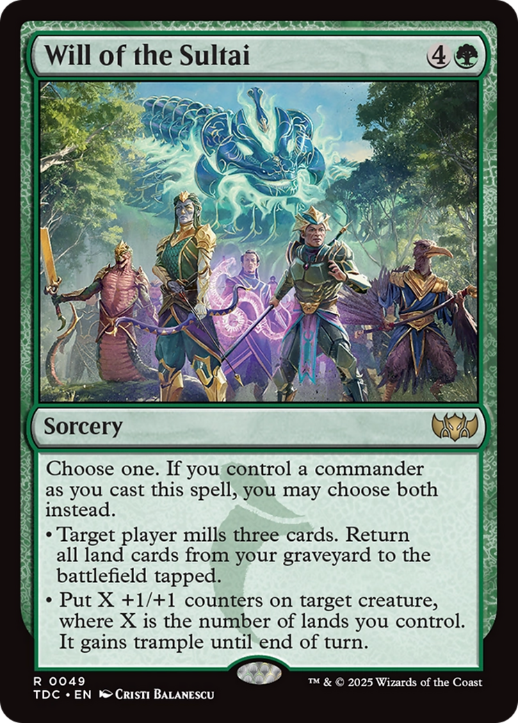 Will of the Sultai [Tarkir: Dragonstorm Commander] - Magic: The Gathering - Card Brawlers | Quebec | Canada |