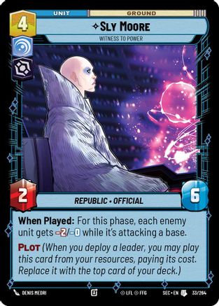 Sly Moore - Witness to Power (33/264) (33/264) [Secrets of Power] - Fantasy Flight Games - Card Brawlers | Quebec | Canada |
