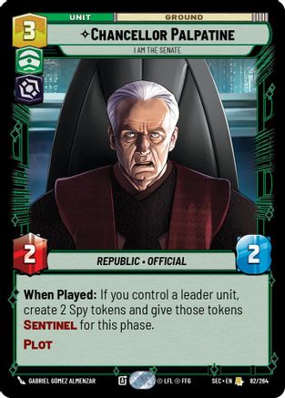 Chancellor Palpatine - I Am the Senate (82/264) (82/264) [Secrets of Power] - Fantasy Flight Games - Card Brawlers | Quebec | Canada |