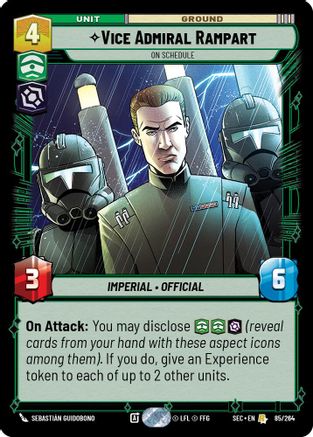 Vice Admiral Rampart - On Schedule (85/264) (85/264) [Secrets of Power] - Fantasy Flight Games - Card Brawlers | Quebec | Canada |