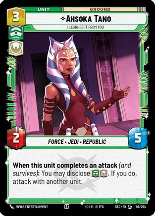 Ahsoka Tano - I Learned It from You (96/264) (96/264) [Secrets of Power] - Fantasy Flight Games - Card Brawlers | Quebec | Canada |