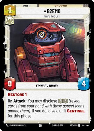 B2EMO - That's Two Lies (248/264) (248/264) [Secrets of Power] - Fantasy Flight Games - Card Brawlers | Quebec | Canada |