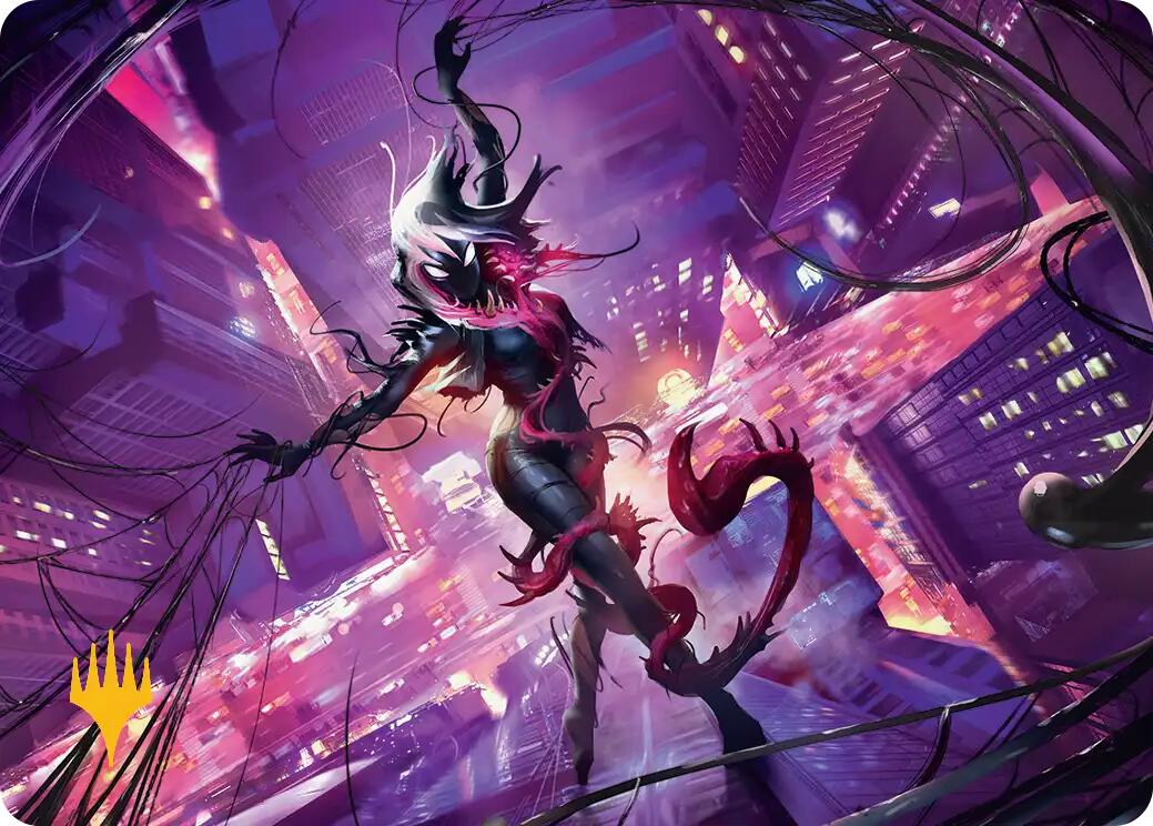 Gwenom, Remorseless Art Card (Gold-Stamped Planeswalker Symbol) [Marvel's Spider-Man Art Series] - Magic: The Gathering - Card Brawlers | Quebec | Canada |