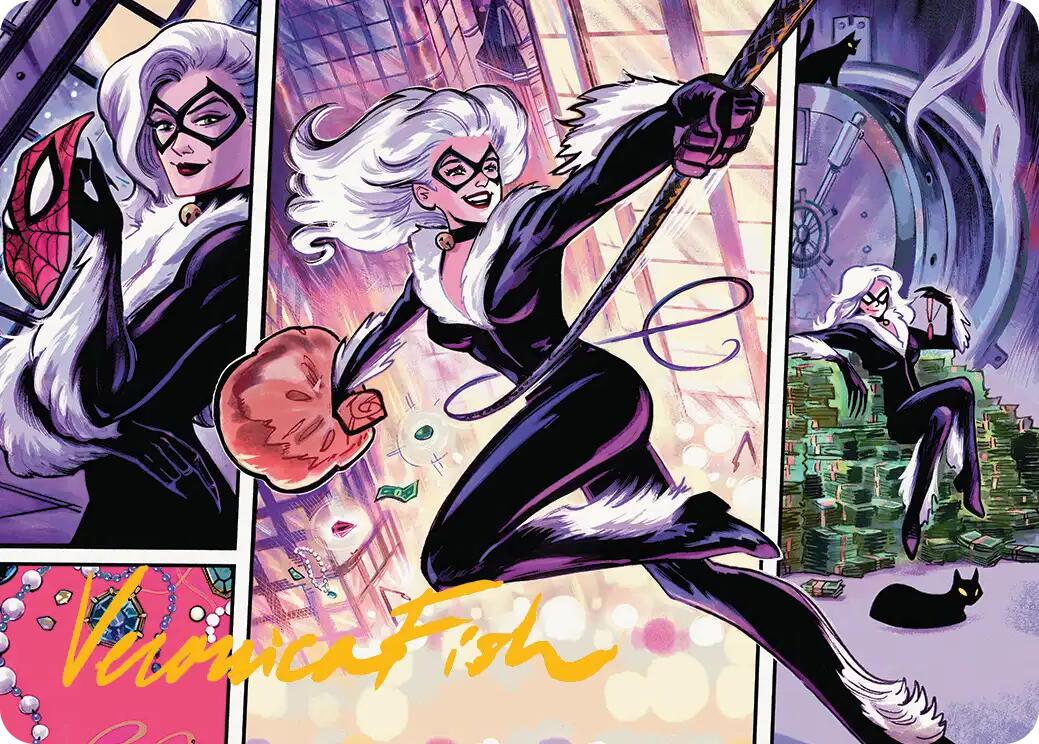 Black Cat, Cunning Thief Art Card (Gold-Stamped Signature) [Marvel's Spider-Man Art Series] - Magic: The Gathering - Card Brawlers | Quebec | Canada |