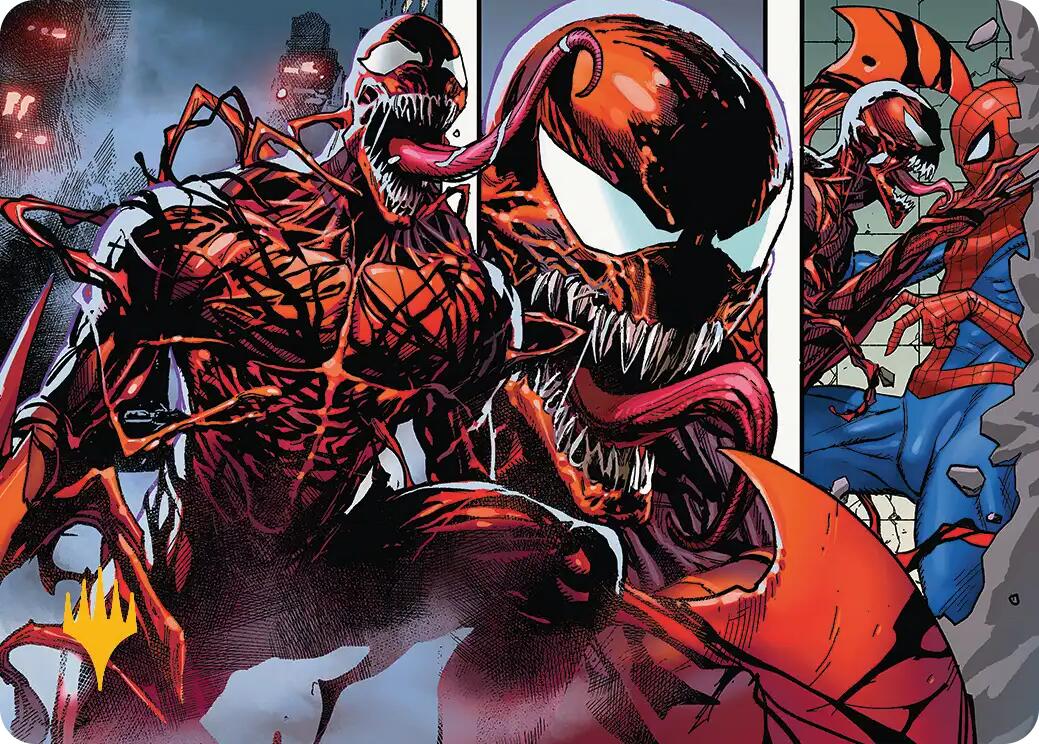 Carnage, Crimson Chaos Art Card (Gold-Stamped Planeswalker Symbol) [Marvel's Spider-Man Art Series] - Magic: The Gathering - Card Brawlers | Quebec | Canada |