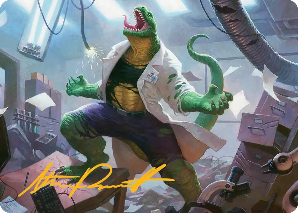 Lizard, Connors's Curse Art Card (Gold-Stamped Signature) [Marvel's Spider-Man Art Series] - Magic: The Gathering - Card Brawlers | Quebec | Canada |