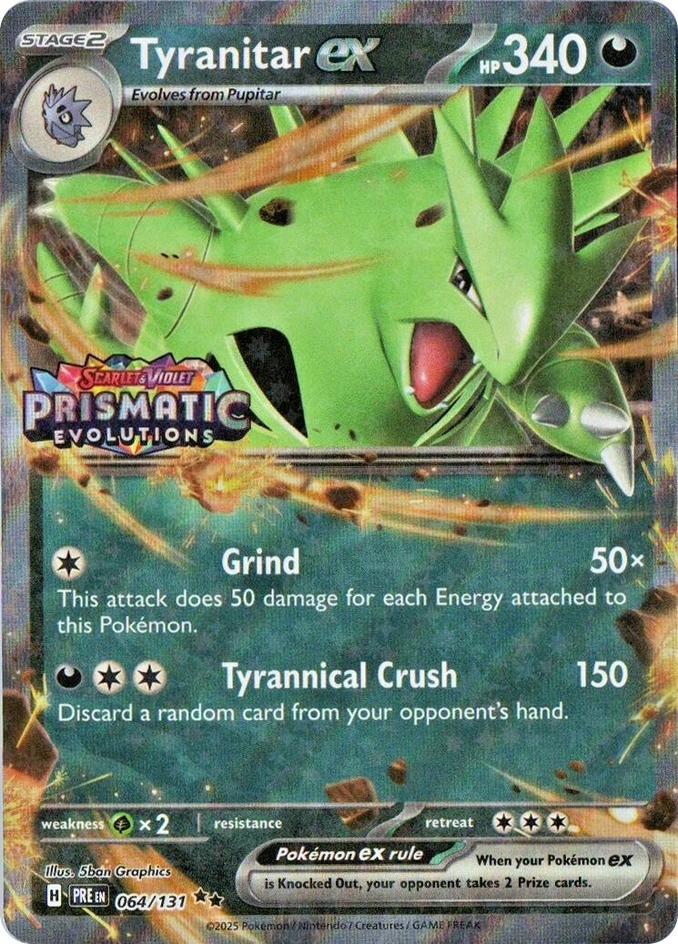 Tyranitar ex (064/131) (Prismatic Evolutions Stamp) [Miscellaneous Cards] - Pokémon - Card Brawlers | Quebec | Canada |